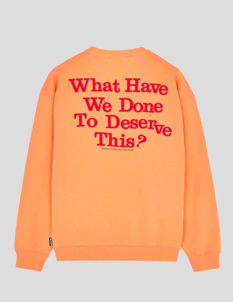 Sudadeira IUTER cherry crewneck peach